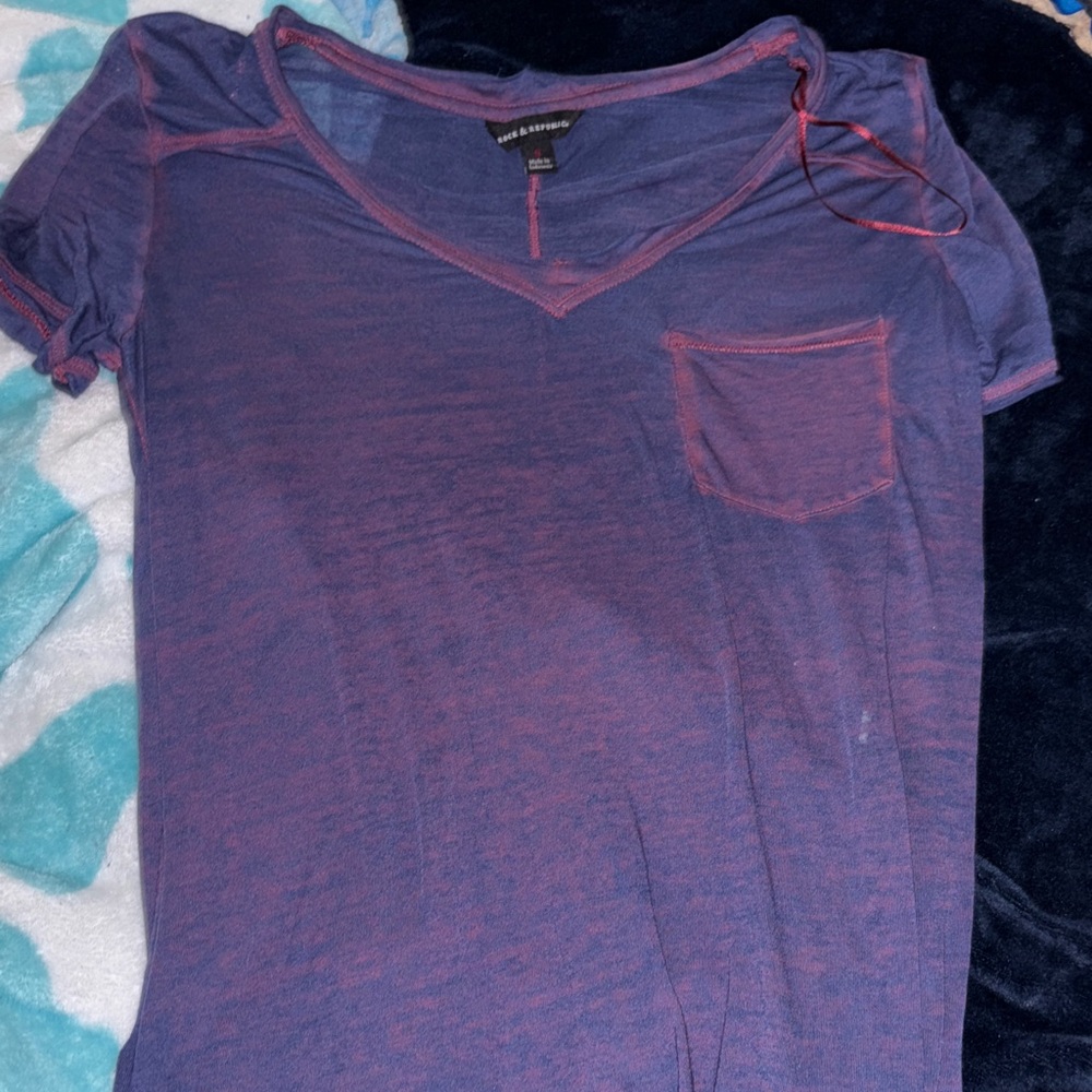 Rock & Republic Purple Short Sleeve Tee